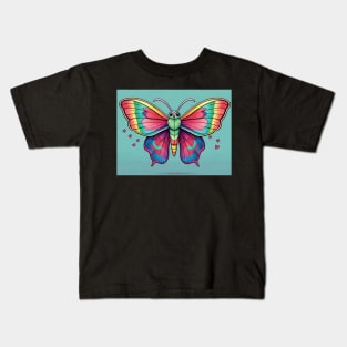 Rainbow Moth Kids T-Shirt